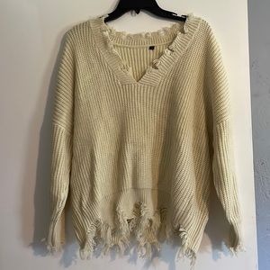 Womens Fringe Sweater